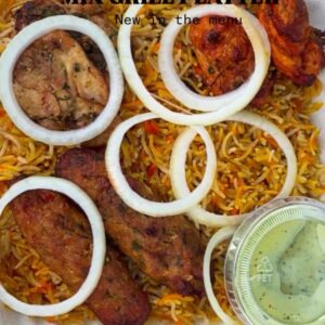 Mix Grill Platter (Seekh, Tikka and Biryani Rice)